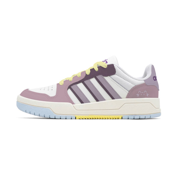 Adidas Adidas ENTRAP Skateboard Shoes Women's Low Top Pink & Purple Patchwork