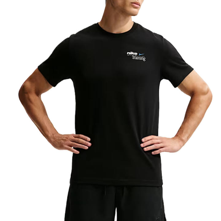 Nike Nike Fitness Clothing Men's Black Crew Neck Moderate