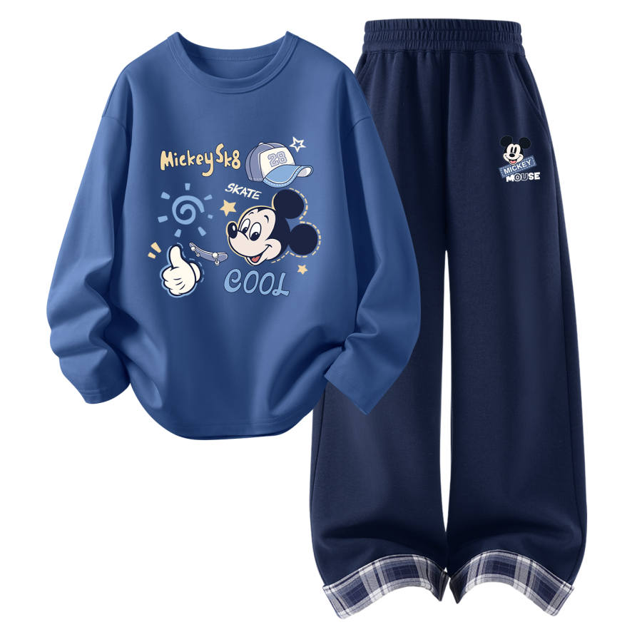 Disney Kids Casual Sportswear Crew Neck Thin Stretch Breathable