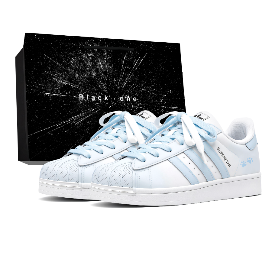 Adidas Originals Superstar 2 Skateboard Shoes Unisex Low Top White/Blue