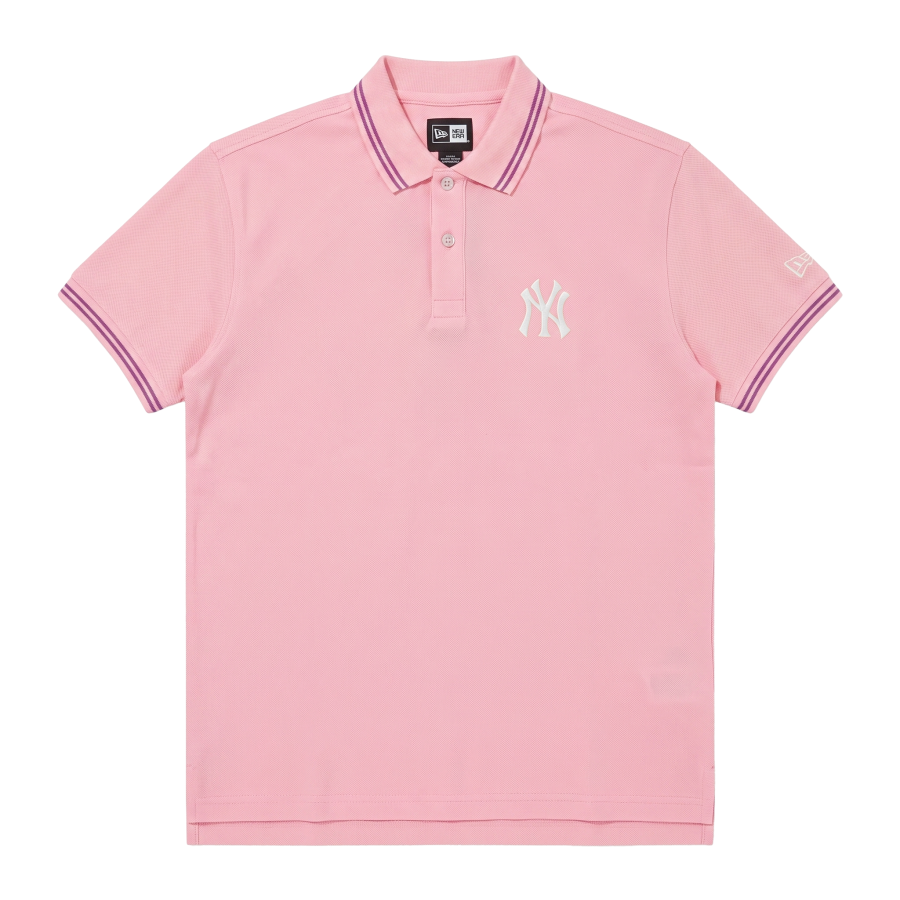 New Era Polo Shirts Unisex Pink Polo Collar Moderate Straight Fit