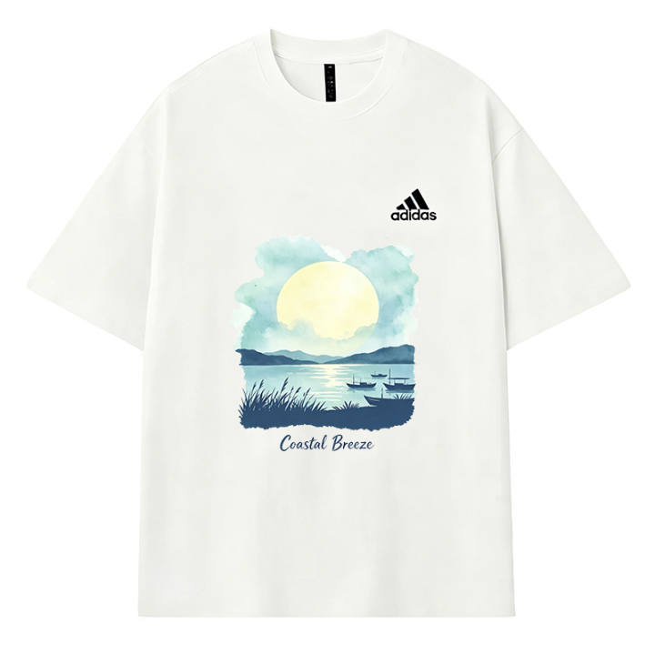 Adidas Adidas MUST HAVES T Shirts Unisex Ecru Crew Neck Moderate