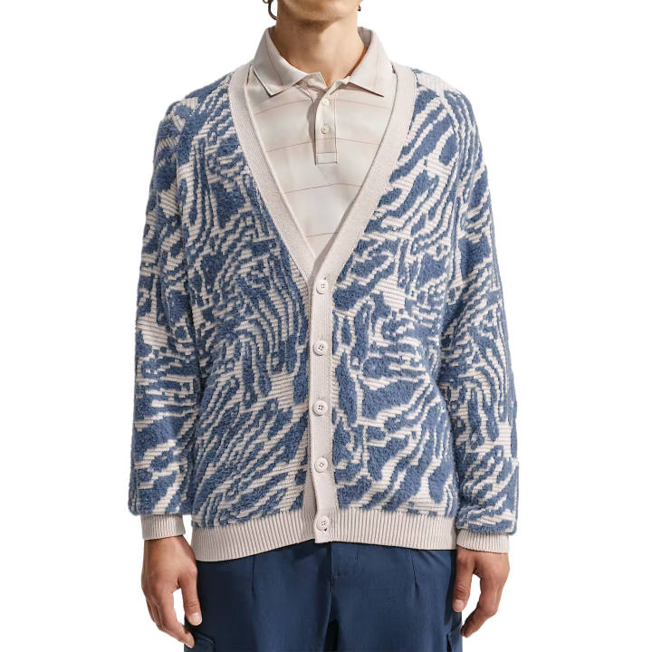 Nike Nike Knitwear Men's Light Orewood Brown/Diffused Blue V Neck Moderate