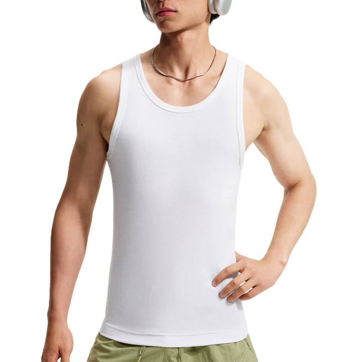 Nike Nike Quick Dry Tank Tops Men's White/White Crew Neck Moderate