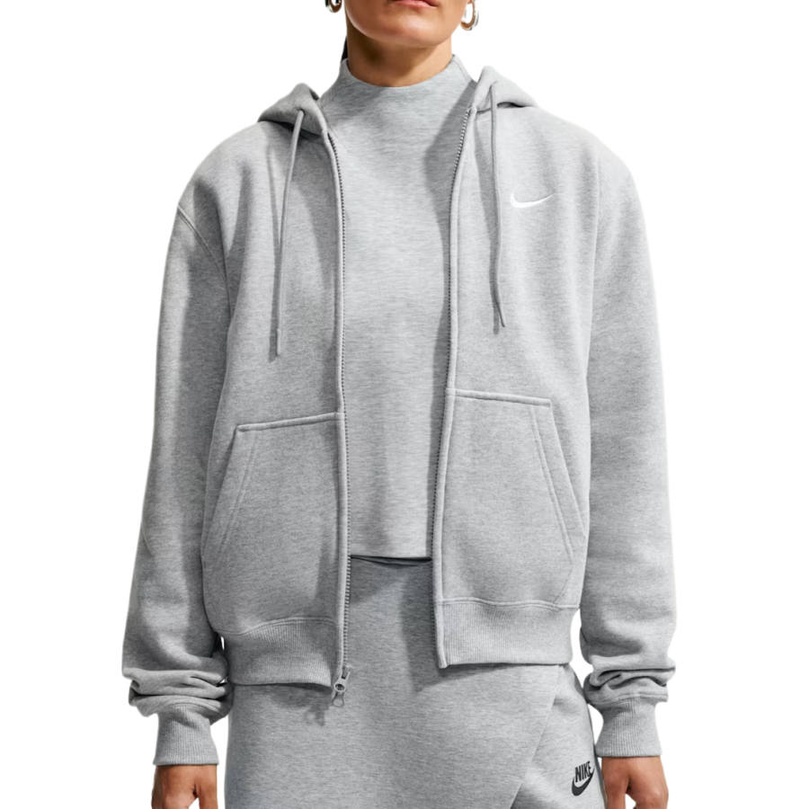 Nike Nike Sweatshirts Women's Dark Gray/Sail White Hooded Non Detachable Moderate