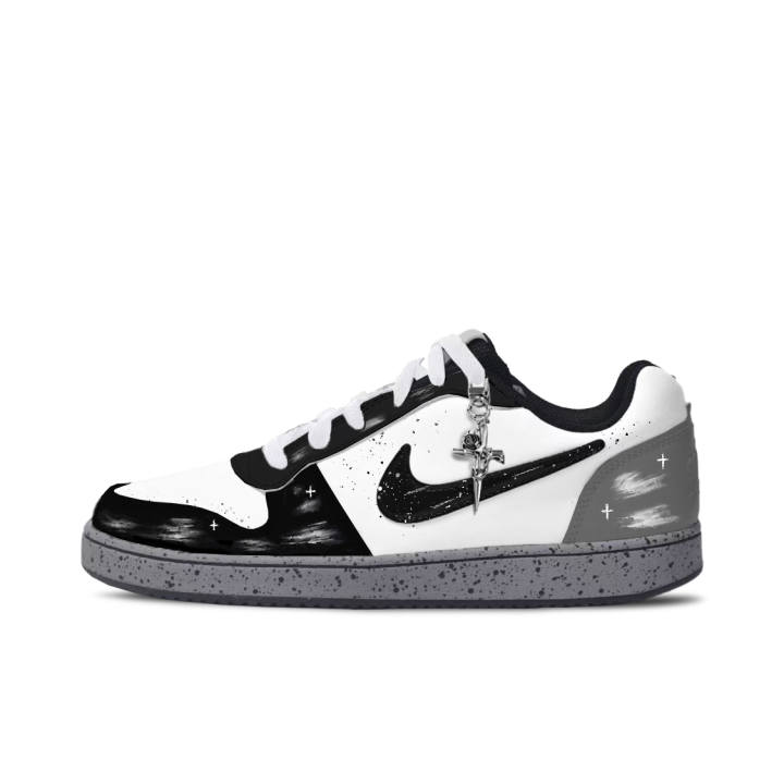 Nike Nike EBERNON Skateboard Shoes Men's Low Top Black White