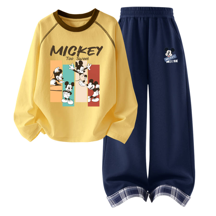 Disney Kids Casual Sportswear Crew Neck Thin Stretch Breathable