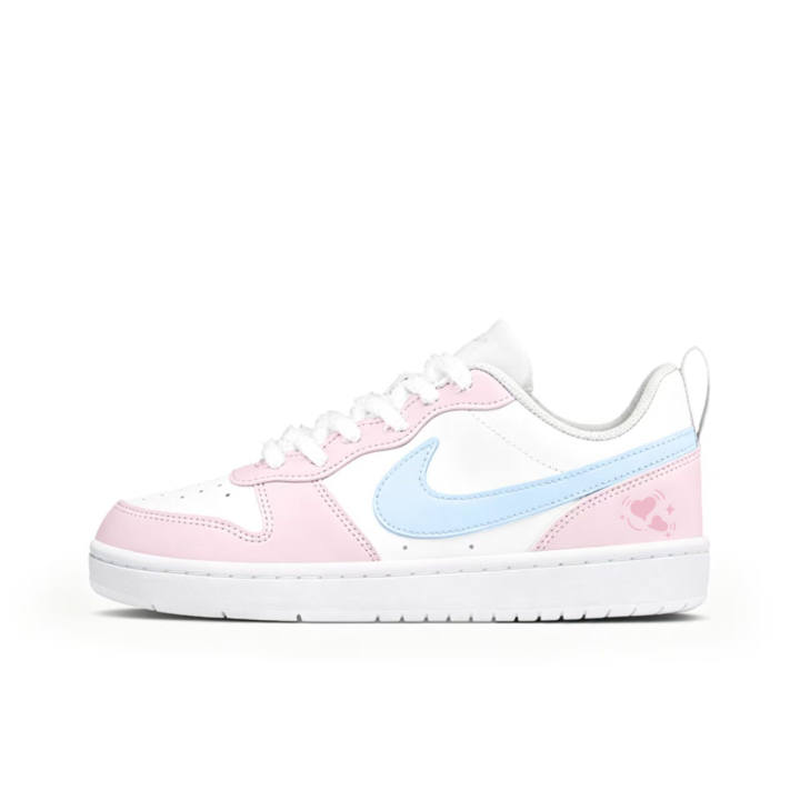 Nike Nike Court Borough Skateboard Shoes Women's Low Top Pink Blue