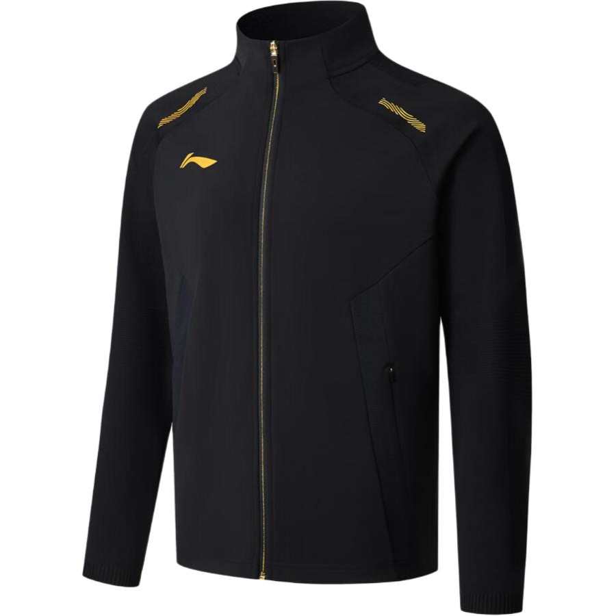Li-Ning Li Ning Jackets Unisex Black Stand Collar Moderate Straight Fit