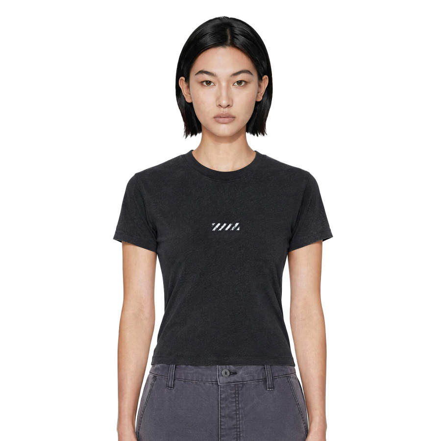 OFF-WHITE OFF WHITE T Shirts Women's Crew Neck Moderate Straight Fit