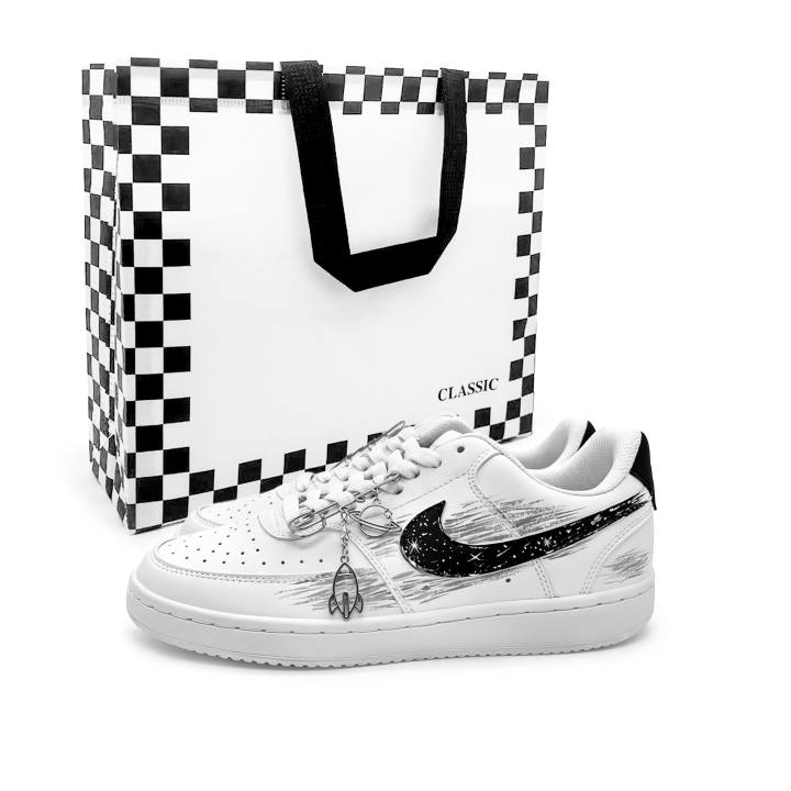Nike Nike Court Vision 1 Skateboard Shoes Unisex Low Top Black