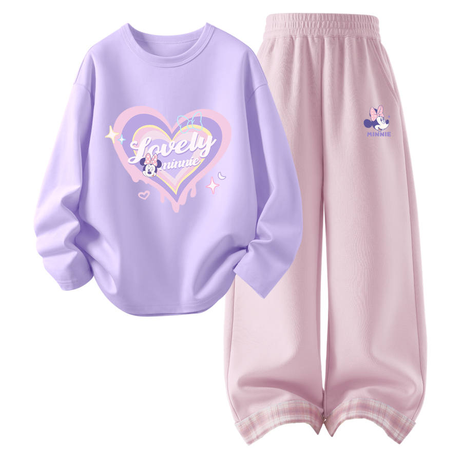 Disney Kids Casual Sportswear Crew Neck Thin Stretch Breathable