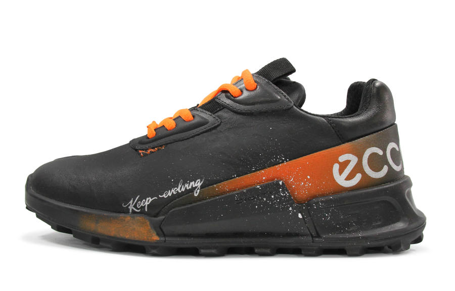 Ecco Ecco Running Shoes Men's Low Top Black/Orange