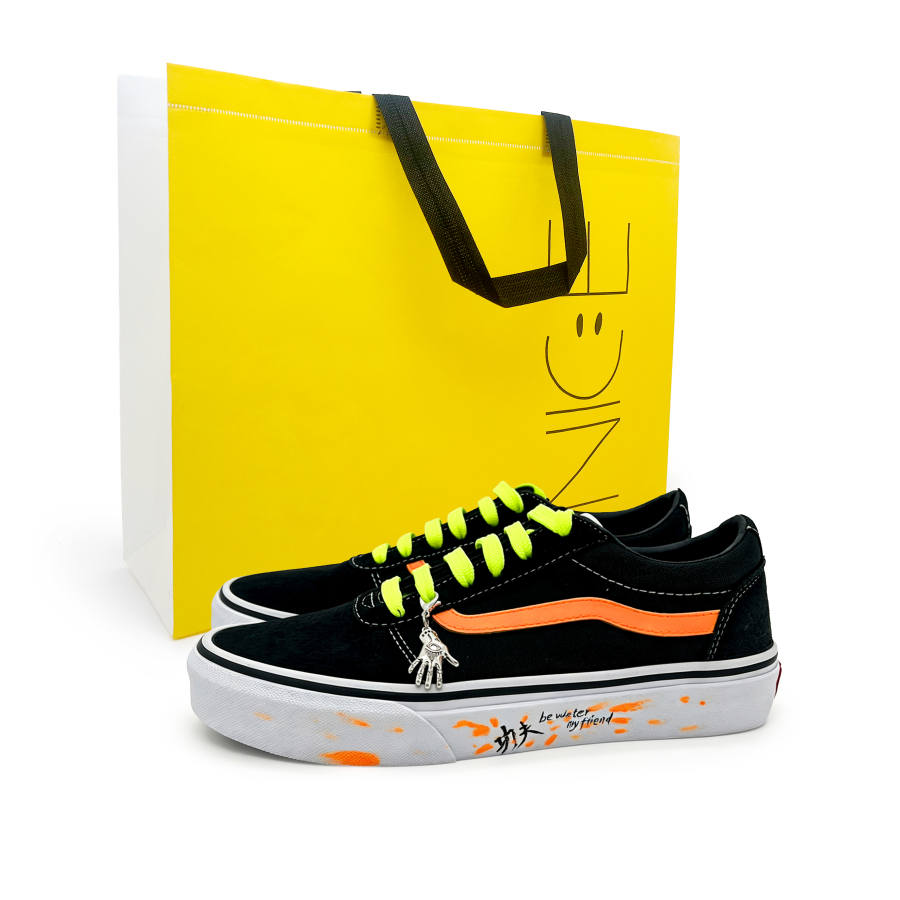 Vans Ward Skateboard Shoes Unisex Low Top Green Orange