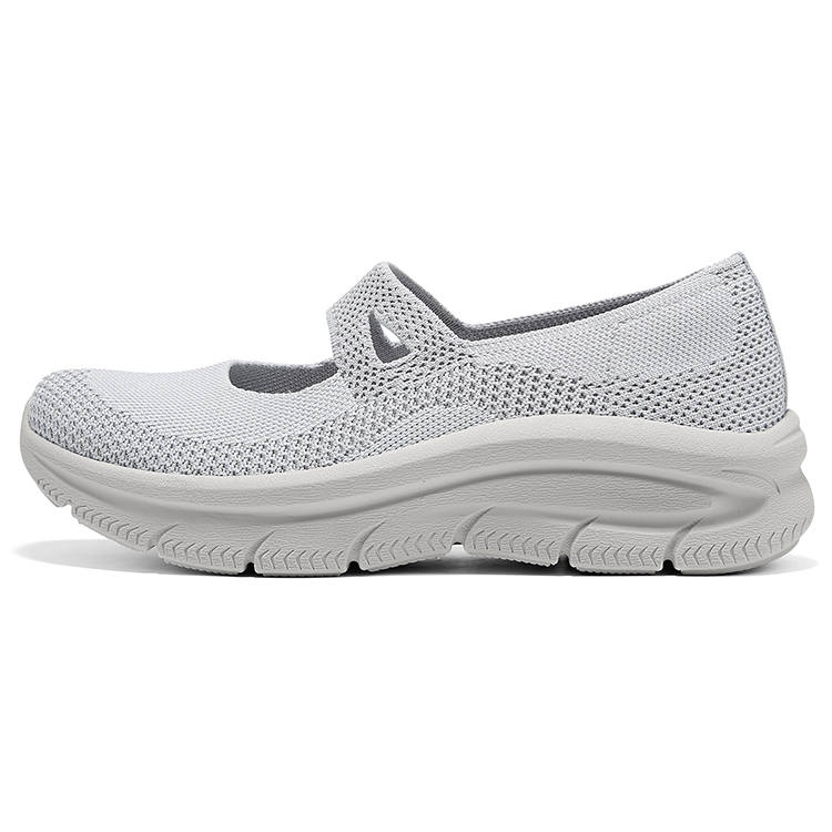 Skechers Arch Fit Mary Jane Shoes Women's Light Gray
