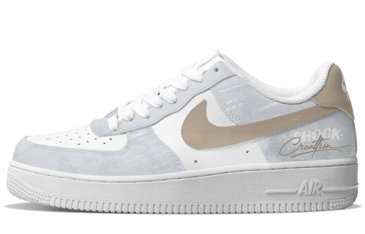 Nike Nike Air Force 1 Skateboard Shoes Unisex Low Top Light Blue Gray