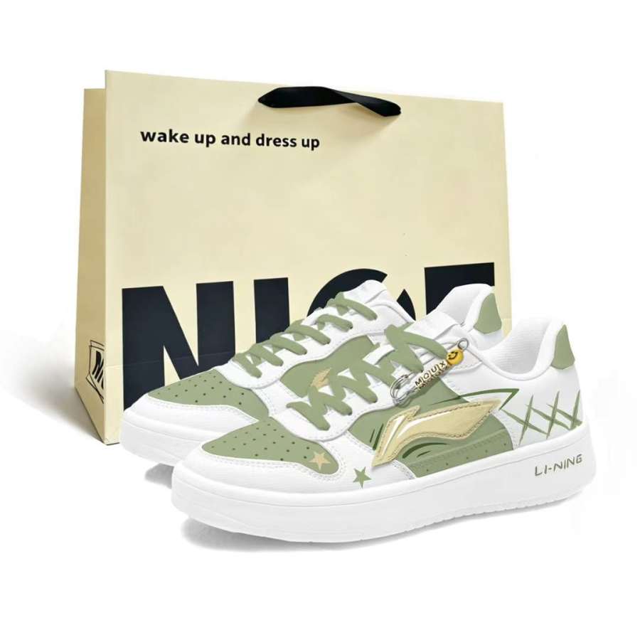 Li-Ning Li Ning Floating Boat Skateboard Shoes Men's Low Top White Green Color Block Patchwork