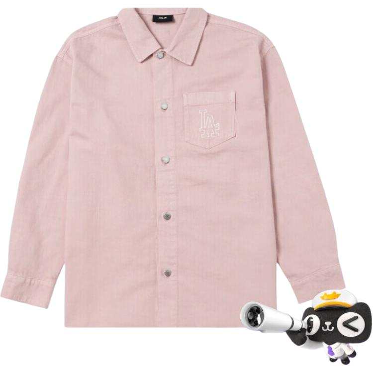 MLB Shirts Unisex 3ADRV0261 07PKL Vibrant Pink Lapel Moderate Straight Fit