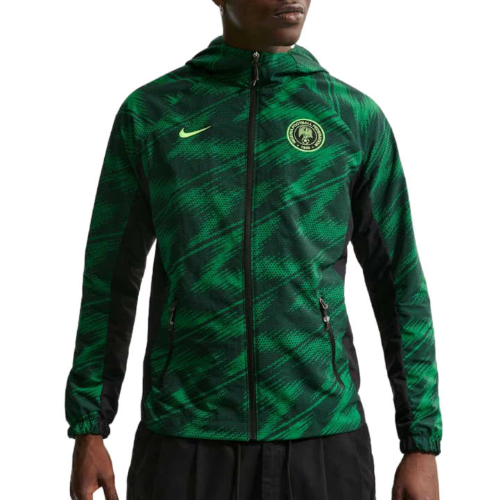 Nike Nike Jackets Men's Pine Green/Black/Electric Glow Green Hooded Non Detachable Moderate