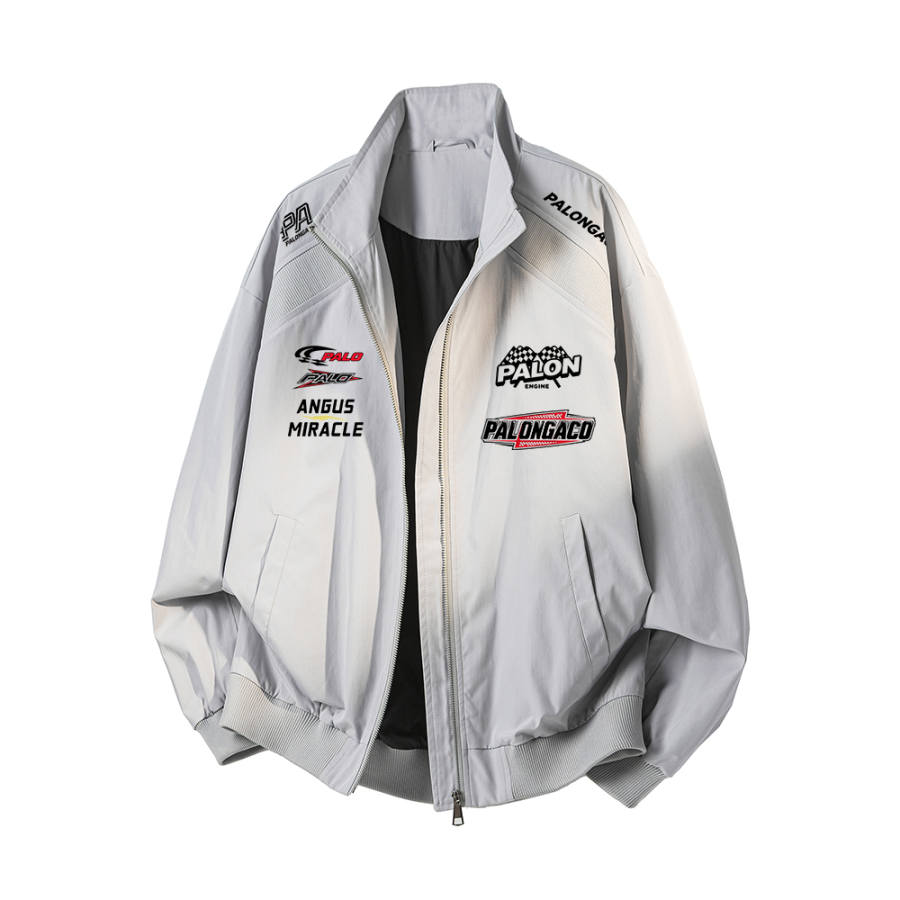 PAL ONGACO Jackets Unisex Stand Collar Moderate Straight Fit