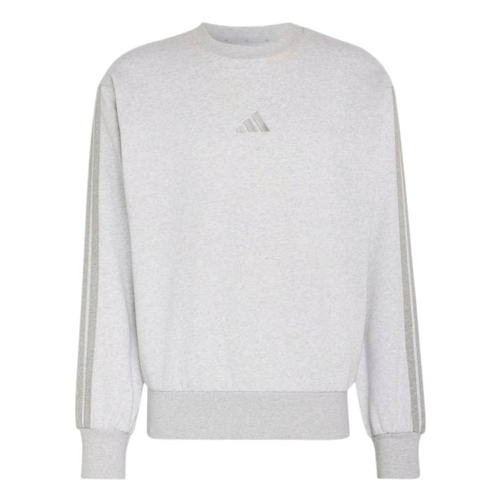 Adidas Adidas ESSENTIALS Sweatshirts Men's Light Gray Heather Gray/Medium Gray Heather Gray Crew Neck Moderate