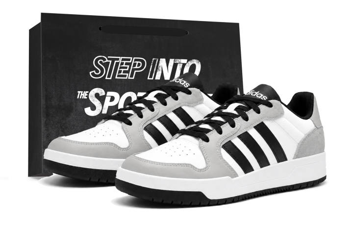 Adidas Adidas ENTRAP Skateboard Shoes Unisex Low Top Gray/Black/White