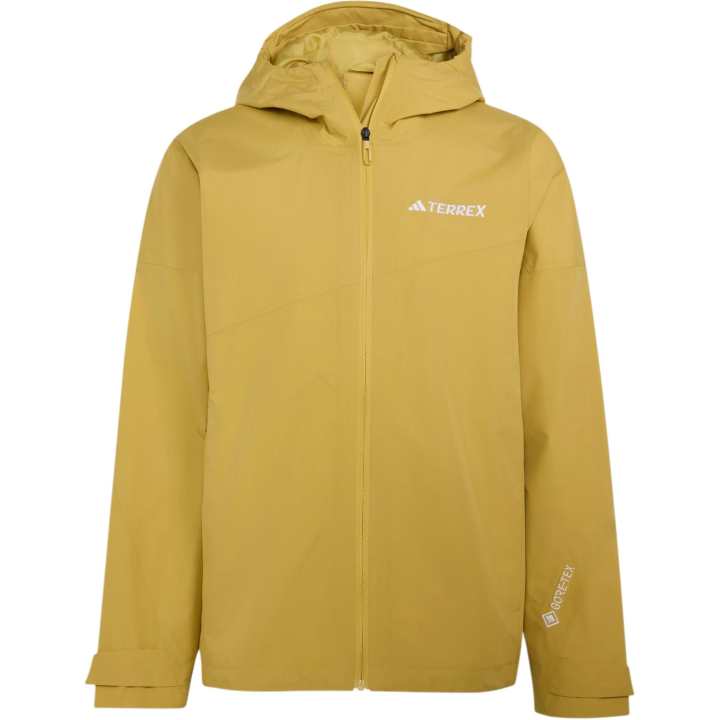 Adidas Adidas Terrex Jackets Men's Yellow Iron Ore Hooded Non Detachable Moderate