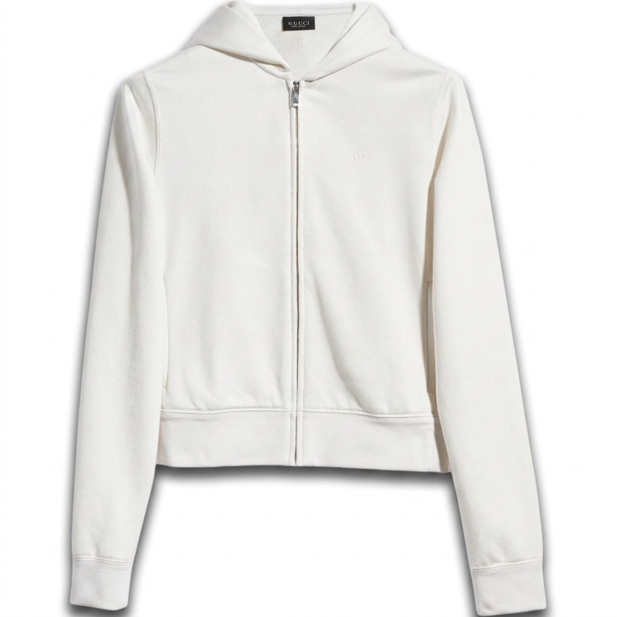 GUCCI Sweatshirts Women's White Hooded Non Detachable Moderate Other