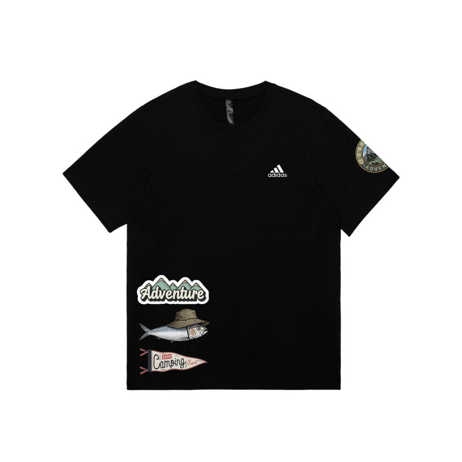 Adidas Adidas MUST HAVES T Shirts Unisex Black Crew Neck Moderate Straight Fit