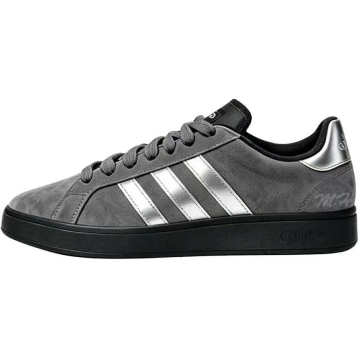 Adidas Adidas Grand Court Base 00s Skateboard Shoes Unisex Low Top Gray Silver Patchwork