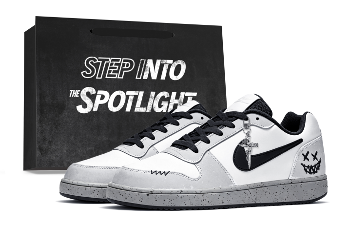 Nike Nike EBERNON Skateboard Shoes Men's Low Top Gray/White