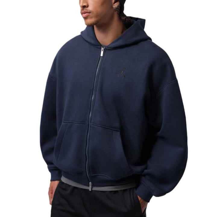 Jordan Jordan Brooklyn Sweatshirts Men's Collegiate Marine Blue/Black Hooded Non Detachable Moderate