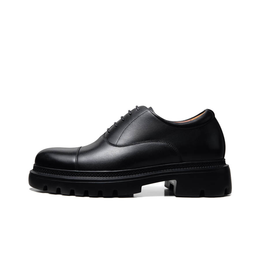 Zuti Top Grain Cow Leather Casual Shoes Men's Black