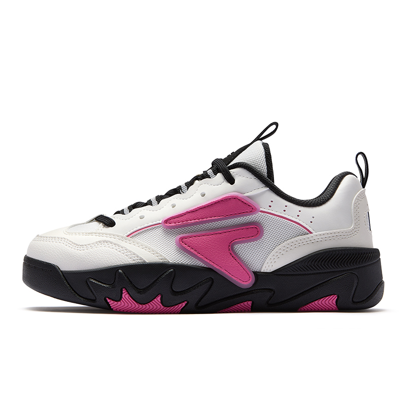 FILA FUSION NOLLIE II Dolphin Jump Shoe 2 Skateboard Shoes Women's Snow/Fluorescent Pink
