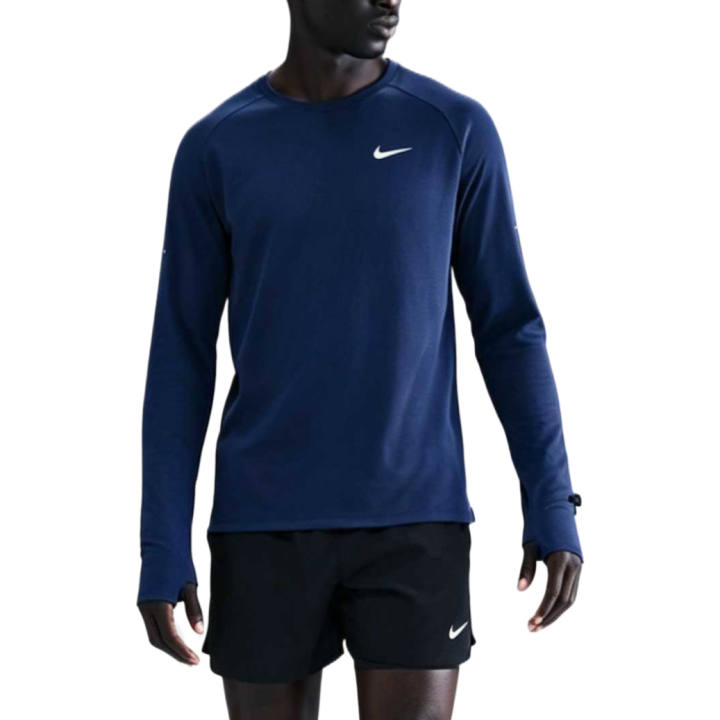 Nike Nike Running T Shirts Men's Blue Void Crew Neck Moderate