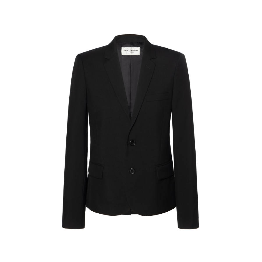SAINT LAURENT Business Suits Men's Black Lapel Moderate Other