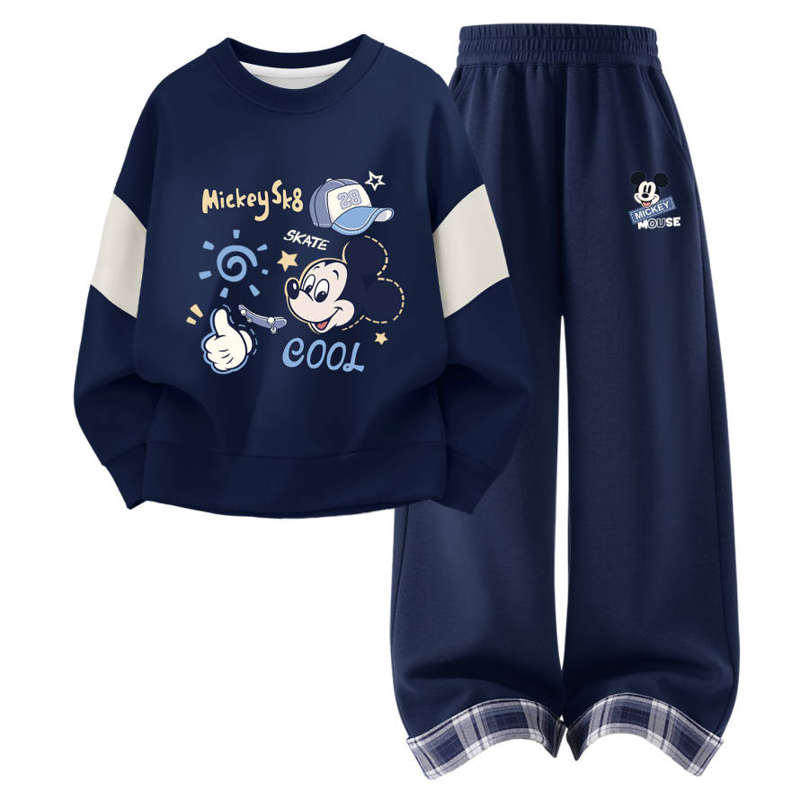 Disney Kids Casual Sportswear Crew Neck Thin Stretch Breathable