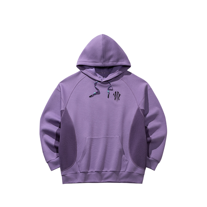 ANTA Basketball Collection Sweatshirts Unisex Plum Blossom Purple Hooded Detachable Moderate