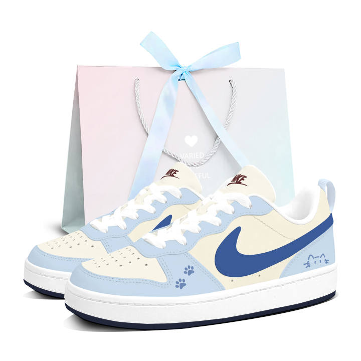 Nike Nike Court Borough Skateboard Shoes Women's Low Top Blue