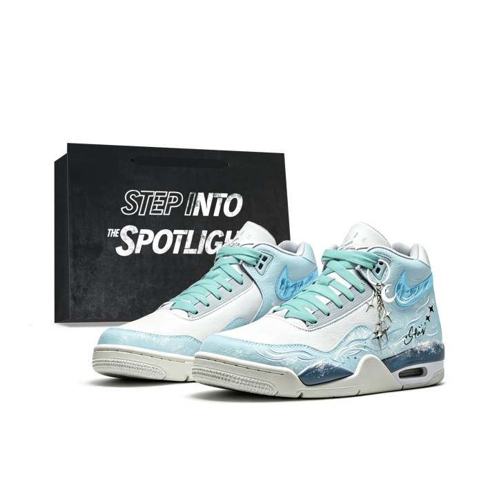 Nike Nike Flight Legacy Basketball Shoes Unisex Mid Top White/Blue