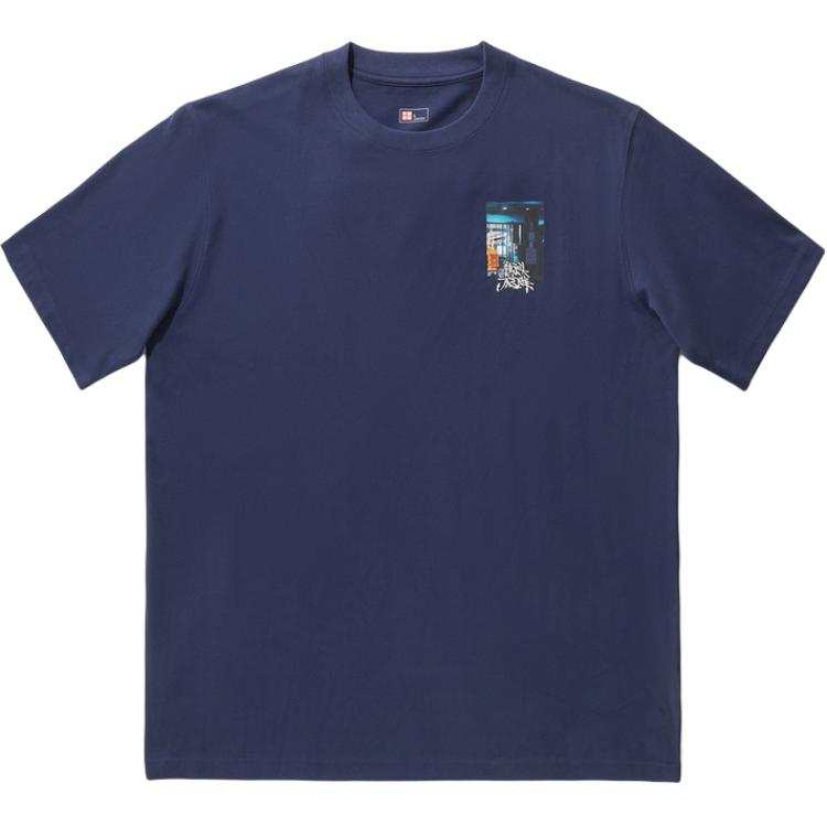 Li-Ning Li Ning T Shirts Men's Crew Neck Moderate Straight Fit