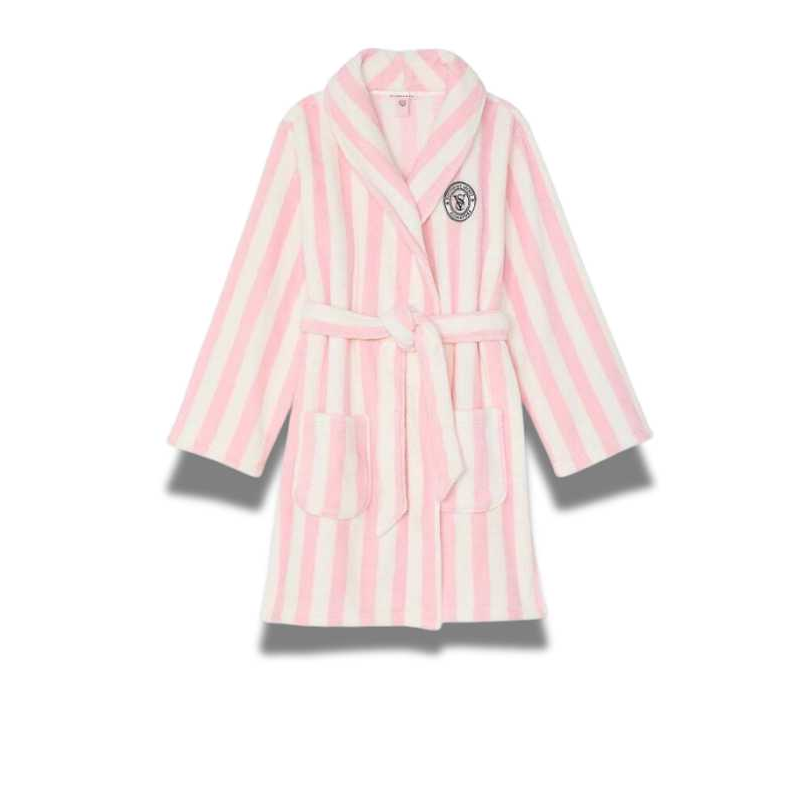 Victoria's Secret THE MIX Sleep Robe Women's Pink Stripes