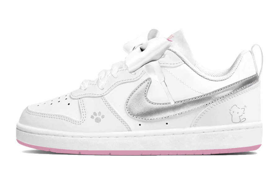 Nike Nike Court Borough 2 Skateboard Shoes Unisex Low Top Silver