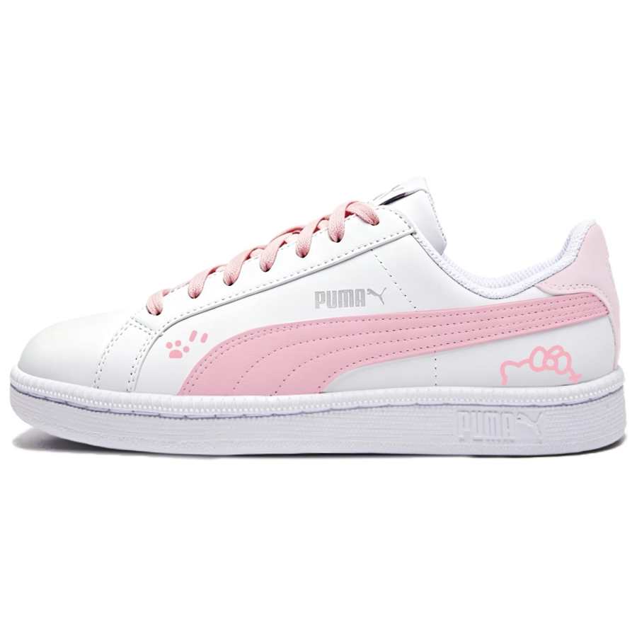 PUMA Smash Skateboard Shoes Unisex Low Top White, Pink, Gray, Black