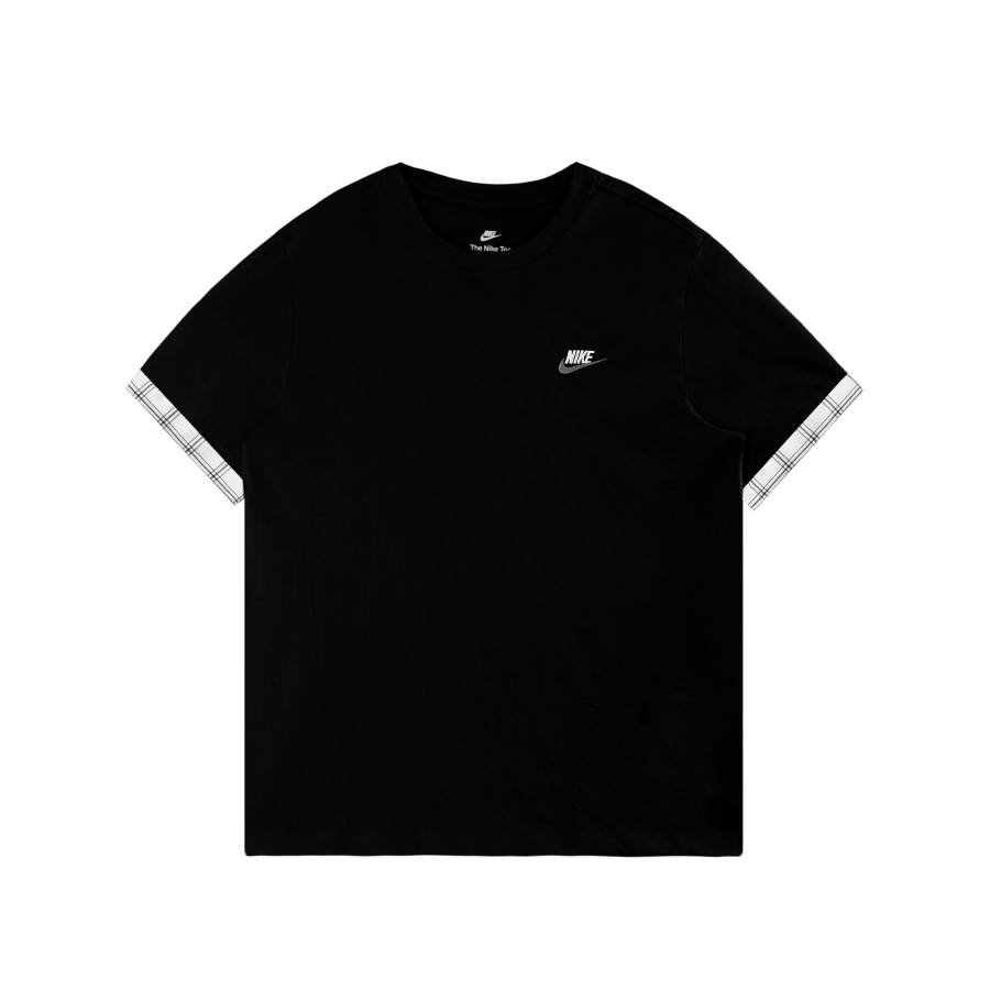 Nike Nike Sportswear Club T Shirts Men's Black/White/Dark Gray Crew Neck Moderate