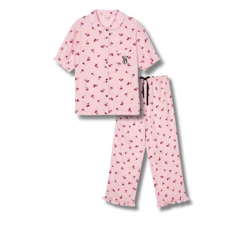 Victoria's Secret Pajama Set Women's Bubble Cherries