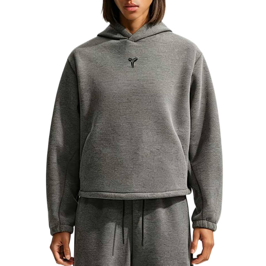Nike Nike Sweatshirts Women's Black Heather Gray/Black Hooded Non Detachable Moderate