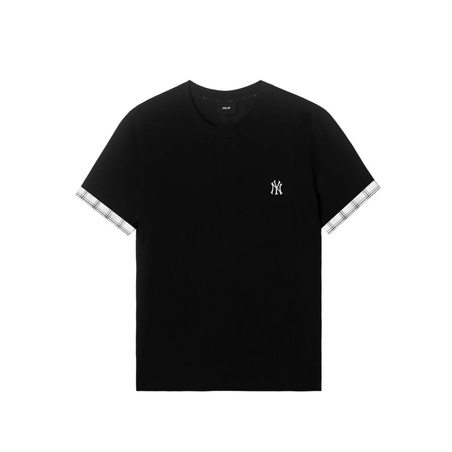 MLB T Shirts Unisex New York Yankees/Black Crew Neck Moderate Straight Fit