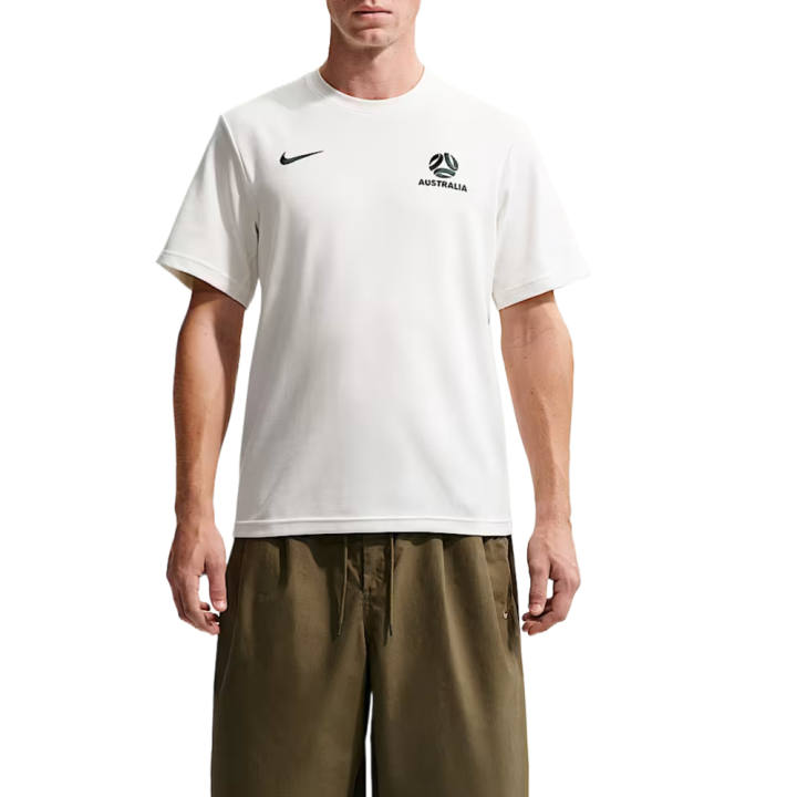 Nike Nike Dri FIT Primary T Shirts Men's Sail White/Sail White/Midnight Spruce Green Crew Neck