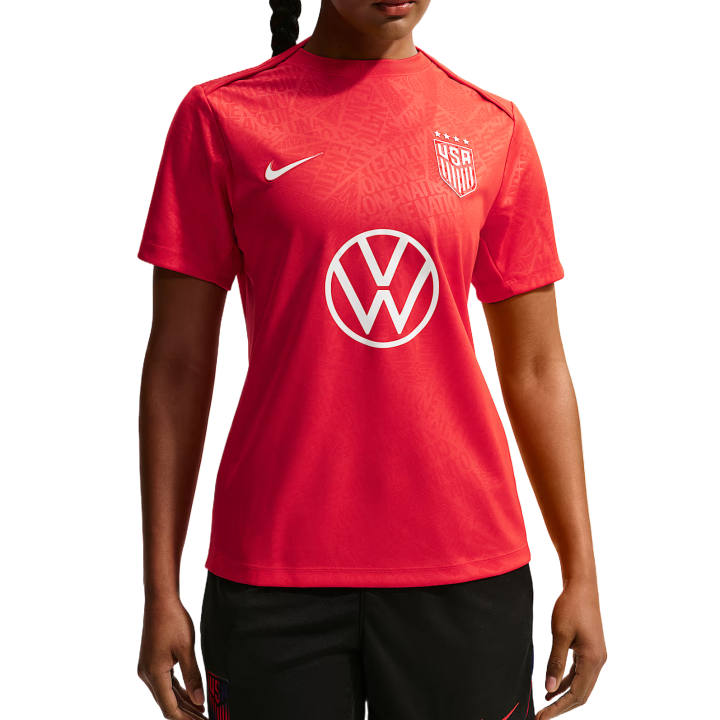 Nike Nike Dri Fit Academy Soccer Jerseys Women's Challenge Red/Challenge Red/White Crew Neck